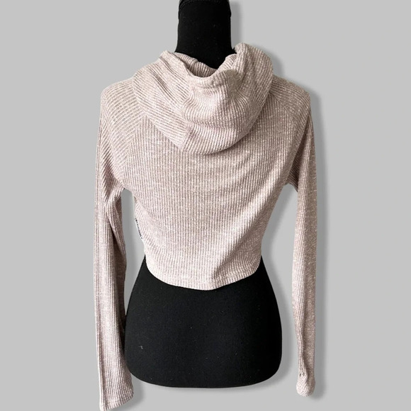 Gymshark Slounge Taupe  Cropped Hoodie - Picture 4 of 15